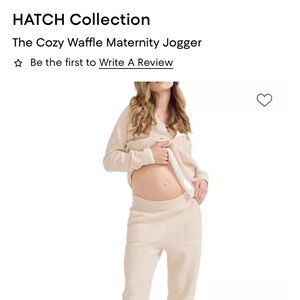 HATCH Cozy Waffle Maternity Jogger - Cream